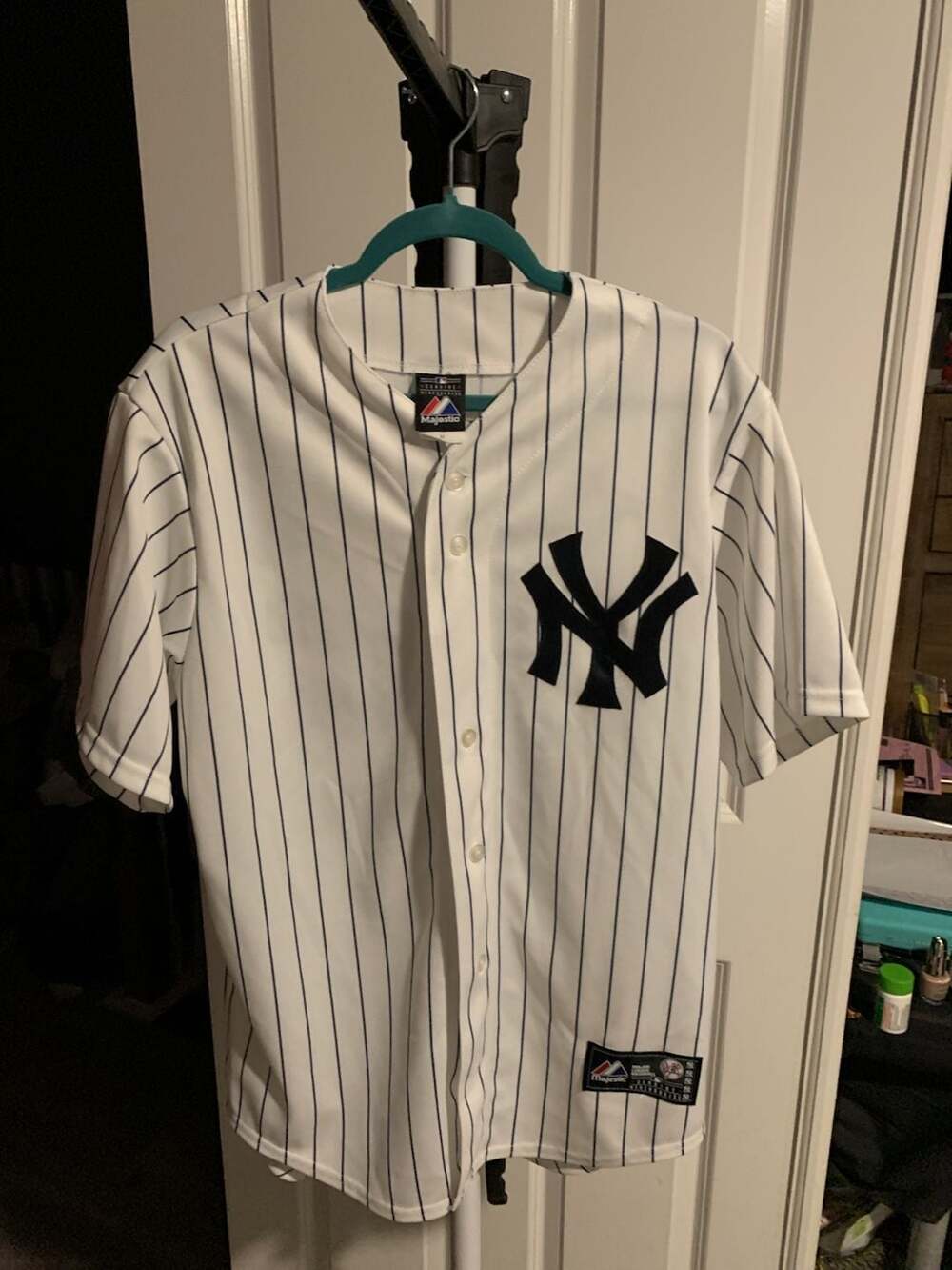 Majestic New York Yankees #25 Pinstripe Baseball Jersey